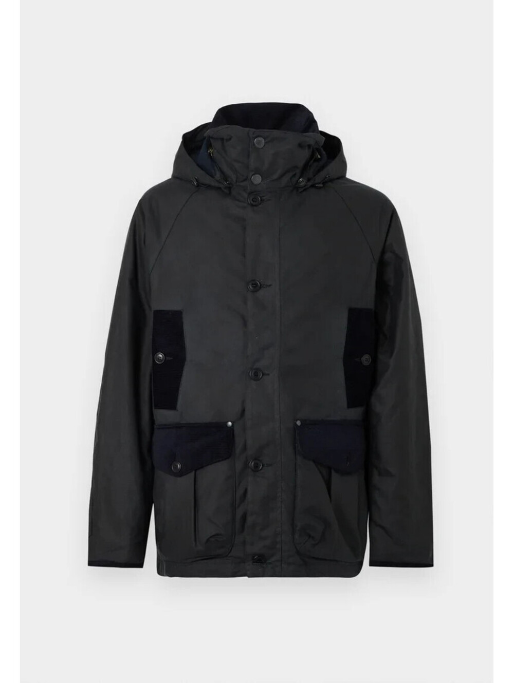 NEW, Barbour Men's Modern Heritage Beaufort Hooded Jacket in Black Sz S #WAX342